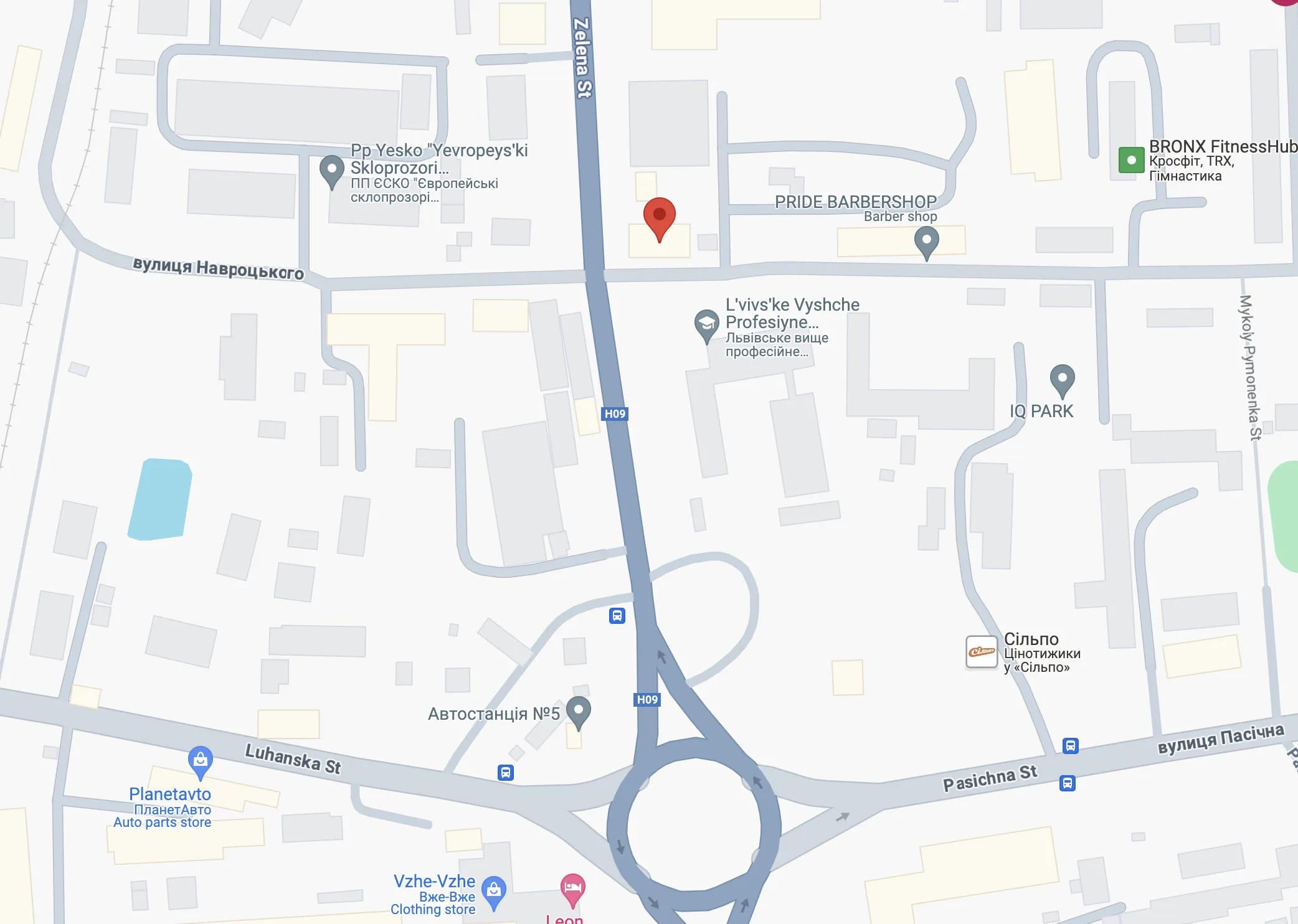 Локація офісу RSAuto на карті - Львів, Україна, імпорт та розмитнення автомобілів